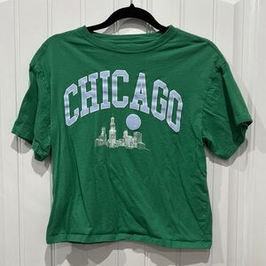 Green Chicago Graphic T-Shirt